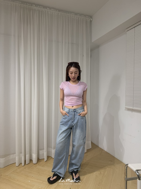 軟料直筒牛仔工作褲